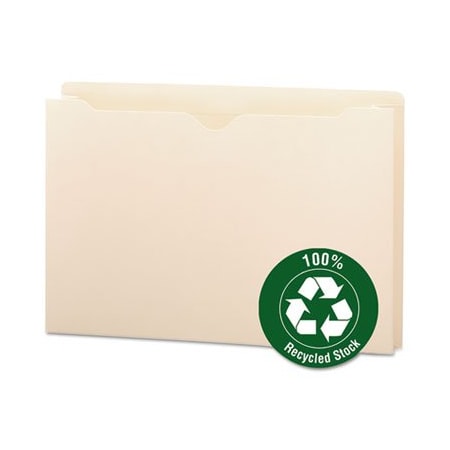 RECYCLED TOP TAB FILE JACKET, LEGAL, 2in ACCORDION EXPANSION, MANILA, 50PK